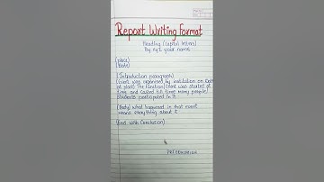 Report Writing Format In English/Report Writing For Class 12 #youtubeshorts #shorts
