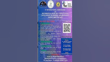 #5TH INTERNATIONAL CONFERENCE MATHMATICAL MODELING COMPUTATIONAL IIIT NAYA RAIPUR CHHATISGARH#SHORTS