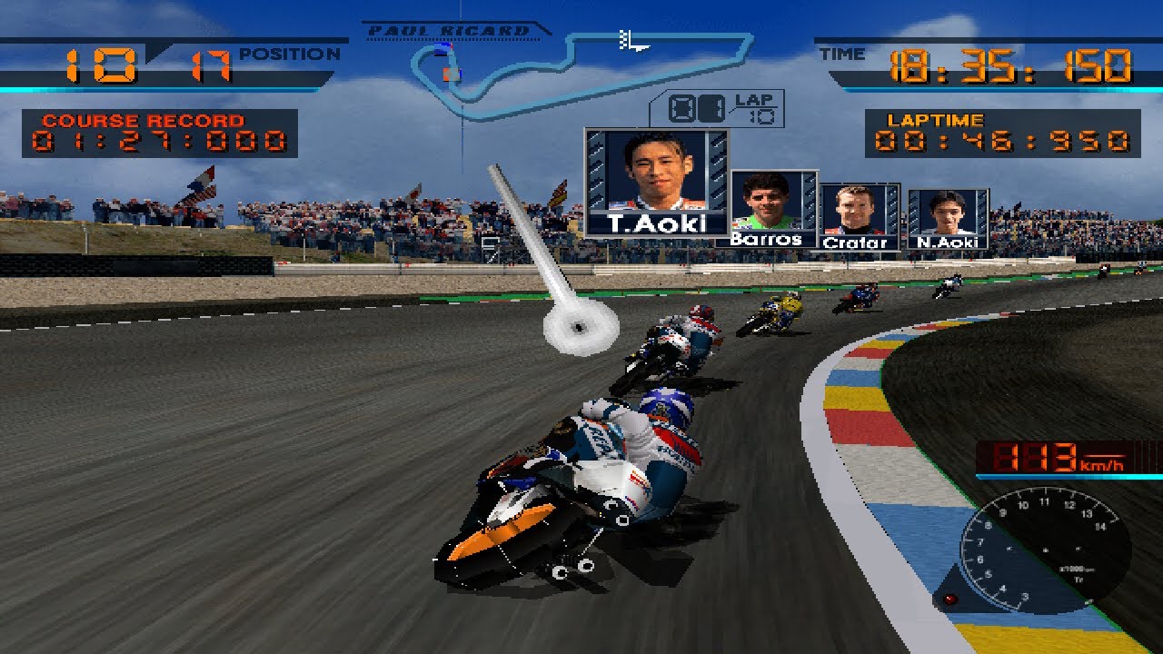 500 GP - Deluxe Cabinet - Namco Super System 23 - Paul Ricard - Honda NSR500  - 10 Laps - Full Race