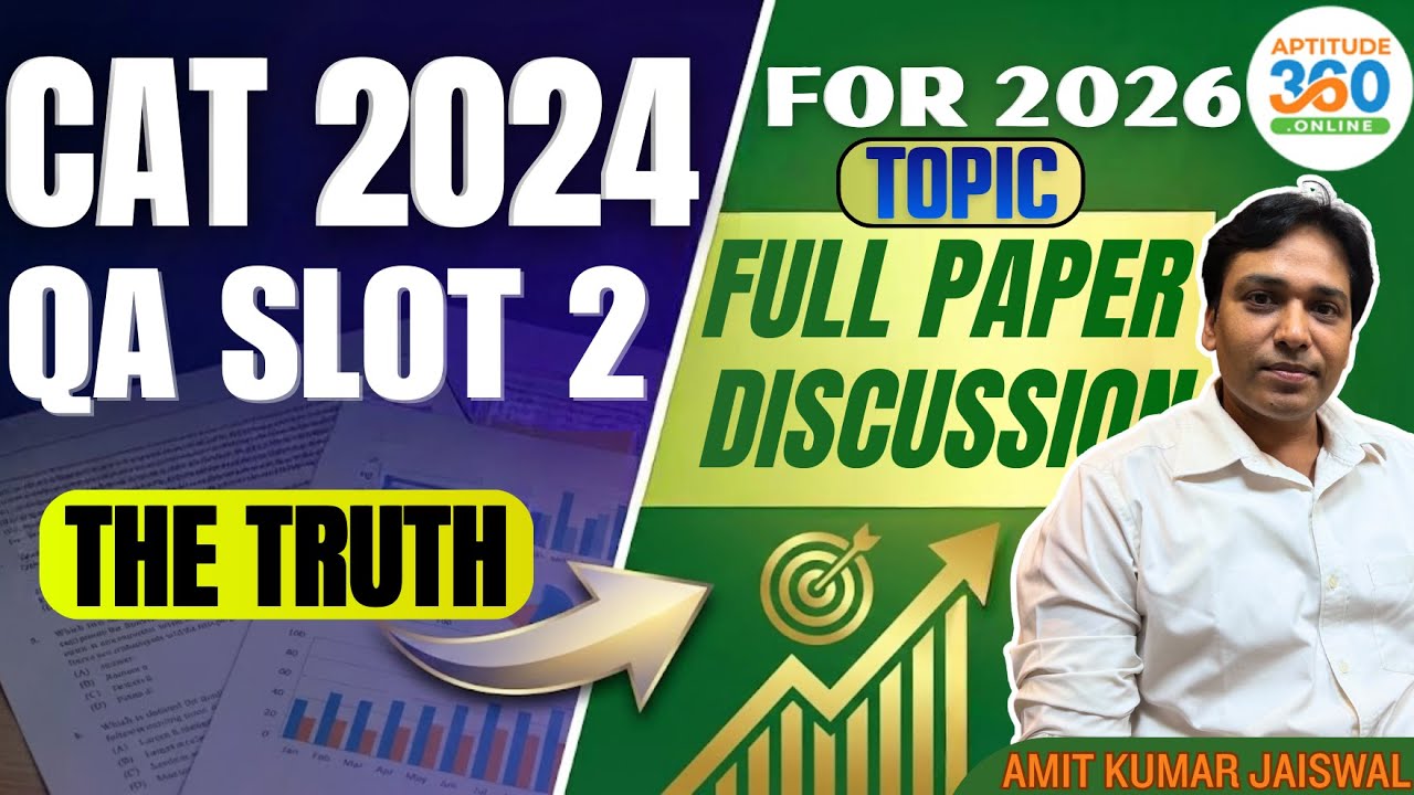 CAT 2024 QA SLOT 2 PYQ | Full Paper Discussion (All 22 Questions ...