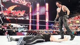 The Undertaker attacks Brock Lesnar:WWE RAW August 17,2015
