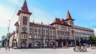 Russian Most Prettiest Pedestrian Street with German Castle. Saratov the Jewel on Volga River Russian Most Prettiest Pedestrian Street with German Castle. Saratov the Jewel on Volga River