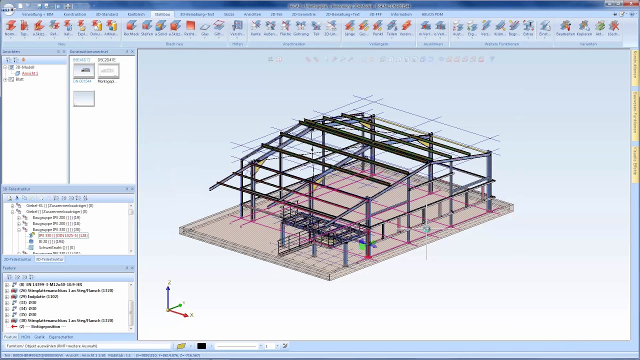 HiCAD 2016 SP2 | ShortClips: Mounting drawings - Output to external ...