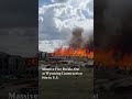 Massive Fire Breaks Out at Wyoming Construction Site in US | N18G