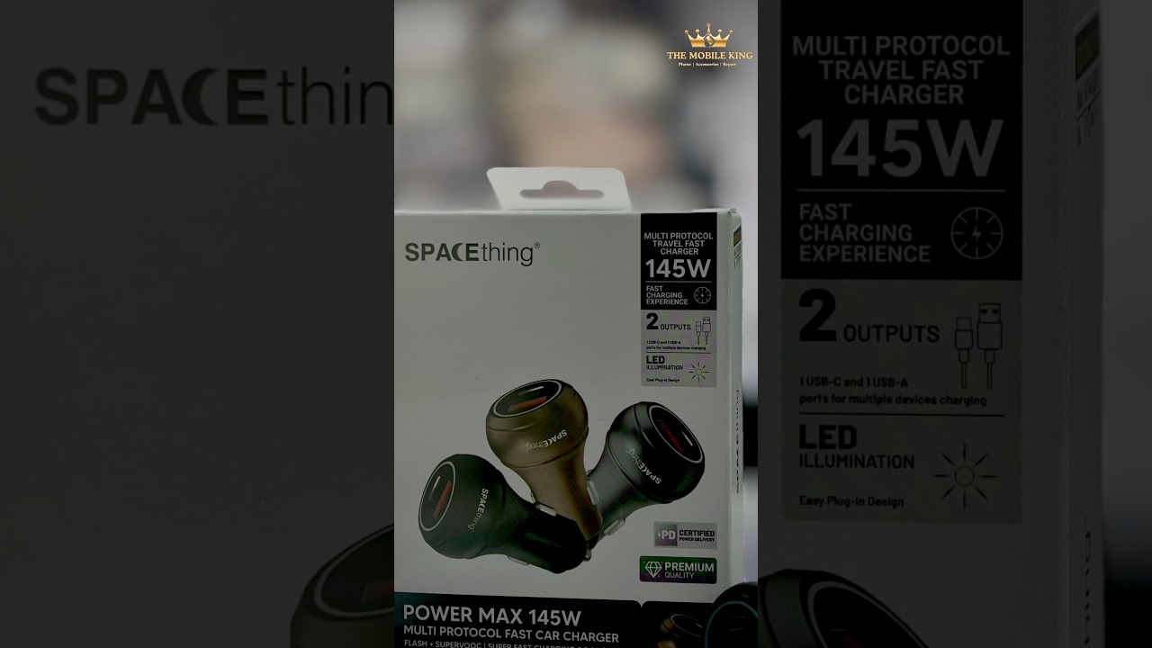 Spacething car charger 145 Watt - Visit The Mobile King 