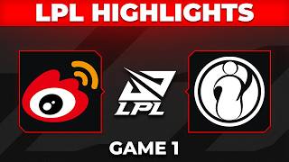 WBG vs IG Highlights Game 1 | LPL 2026 Split 2 | Weibo Gaming vs Invictus Gaming