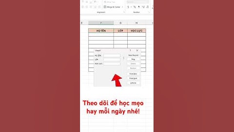 Nhập dữ liệu Excel nhanh gấp 3 lần với Form #shorts