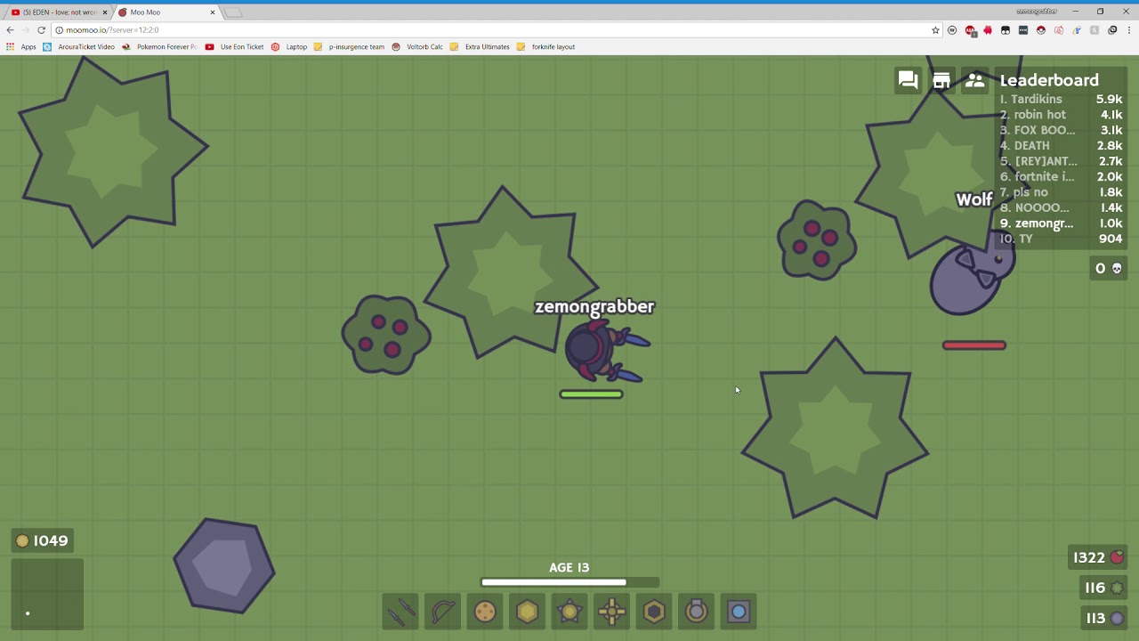 The destruction of moomoo.io - Corrupt X wings, Bushido, and 9 kills
