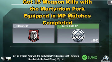 How to Get 15 Weapon Kills with the Martyrdom Perk Equipped in MP Matches Cod Mobile 2023