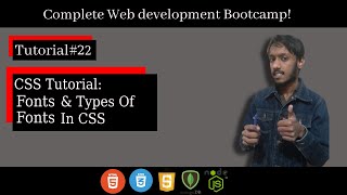 CSS Tutorial: Fonts In CSS | Web Development Tutorial# 22