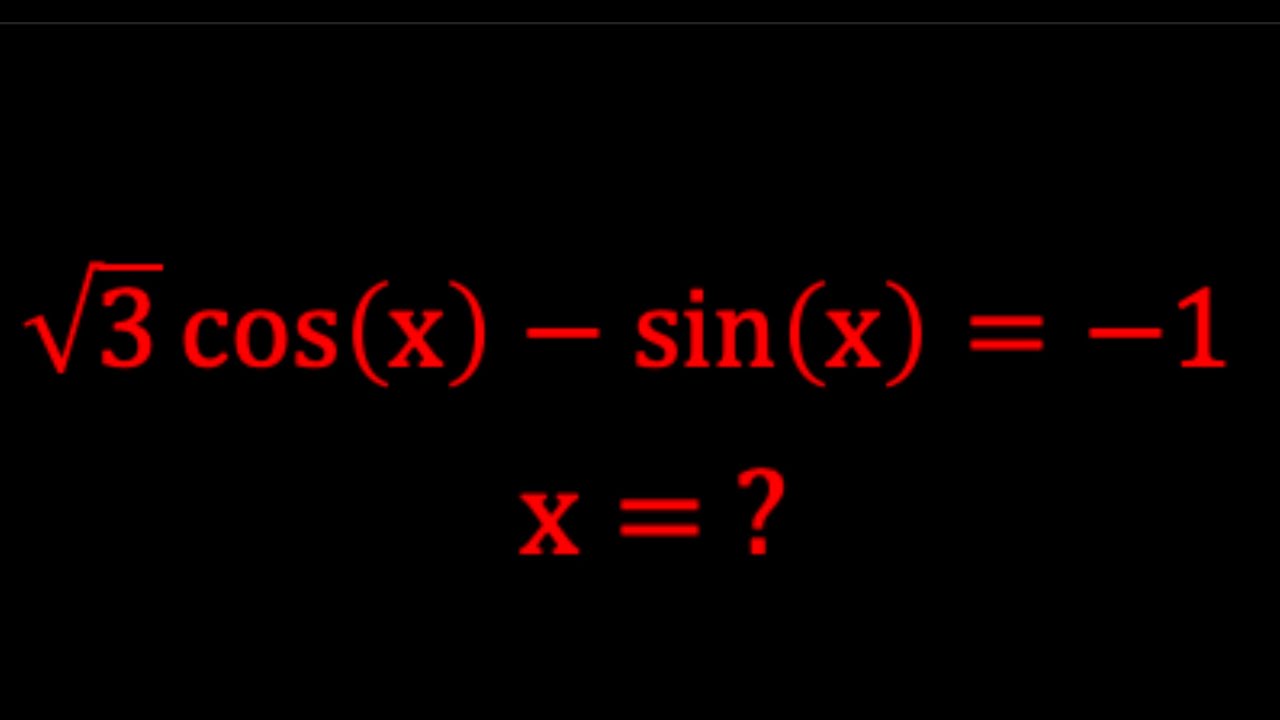 Trigonométrie - Comment résoudre une équation trigonométrique par le calcul ?