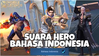 AKHIRNYA SUARA HERO MOBILE LEGEND BAHASA INDONESIA SUDAH MUNCUL