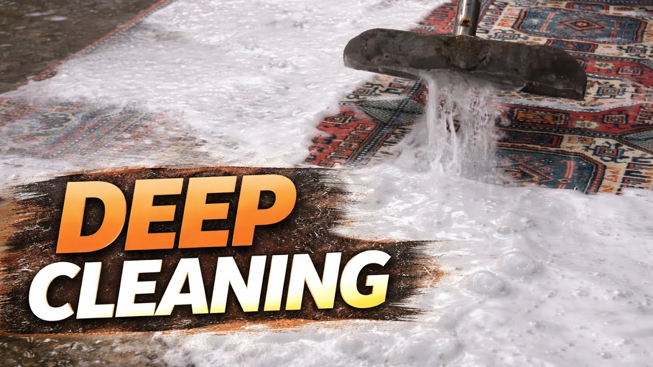 This Rug Came From a Burned House… 😱 Watch the Deep Clean Transformation 