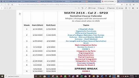 MATH 2414 - Course Intro Video - SP20