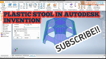 PLASTIC STOOL IN AUTODESK INVENTOR BY INVENTOR TUTORIALS
