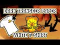 Pressing Dark Transfer Paper On A White T Shirt