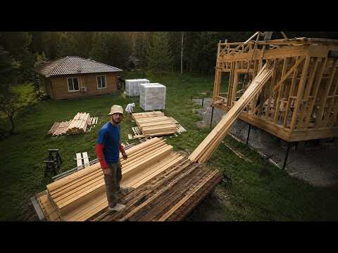 We Built a Massive Wooden House From Scratch the forest