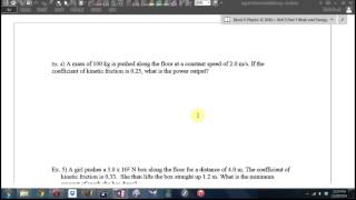 Physics 12 U3L3 Power and Efficiency