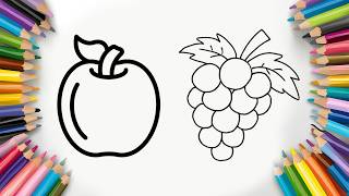 Kids Color Book | Apple Coloring Fun 🎨 | #colourbook #kidscoloring #kidsvideo