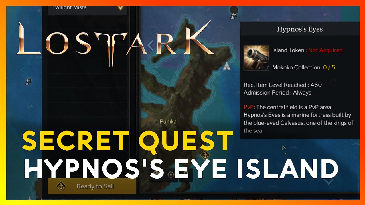 Lost Ark Hypnos's Eye Island Hidden Quest Unforgettable Extra T2 Enhancement Materials