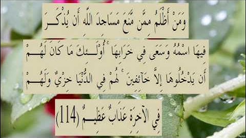القران الكريم سورة البقرة الاية 114