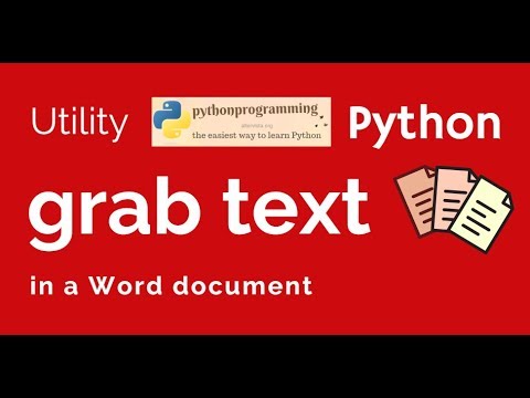 Grab text from Word document with Python