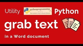 Grab text from Word document with Python