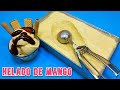 Helado casero de mango con solo 3 ingredientes | SIN MAQUINA