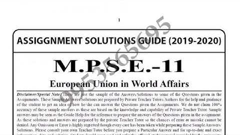 MPSE-11 Solved Assignment 2019-20