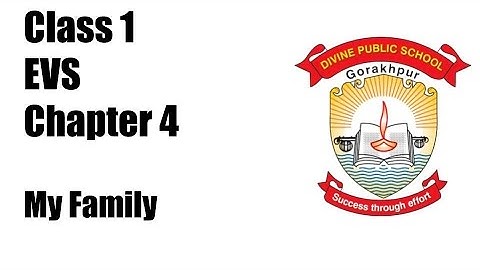 Class 1 EVS Chapter 4-My Family