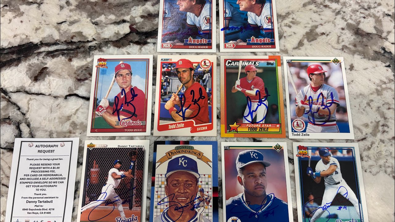 TTM #57 - All-Star RF Danny Tartabull, IF (over 2,000 hits) Todd Zeile, MGR/Gold Glove Doug Rader 