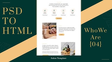 Salon Website | PSD To HTML Convert Template Design Using Photoshop | Who We Are Section