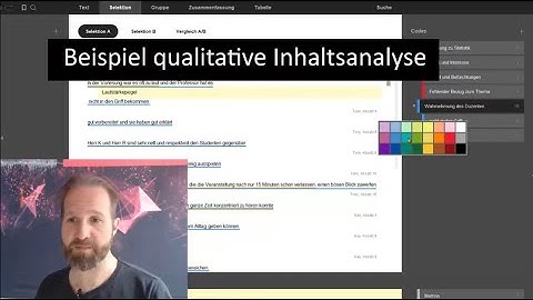 Beispiel: qualitative Inhaltsanalyse mit f4