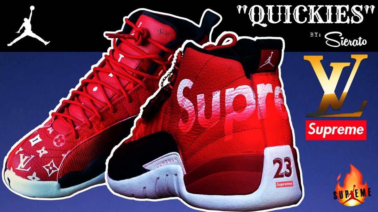 QUICKIES | SUPREME x LV fade Jordan 12 Alternates by Sierato - YouTube