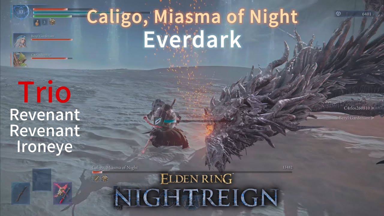 ELDEN RING NIGHTREIGN: Everdark Sovereign - Caligo, Miasma of Night (Revenant, Trio)
