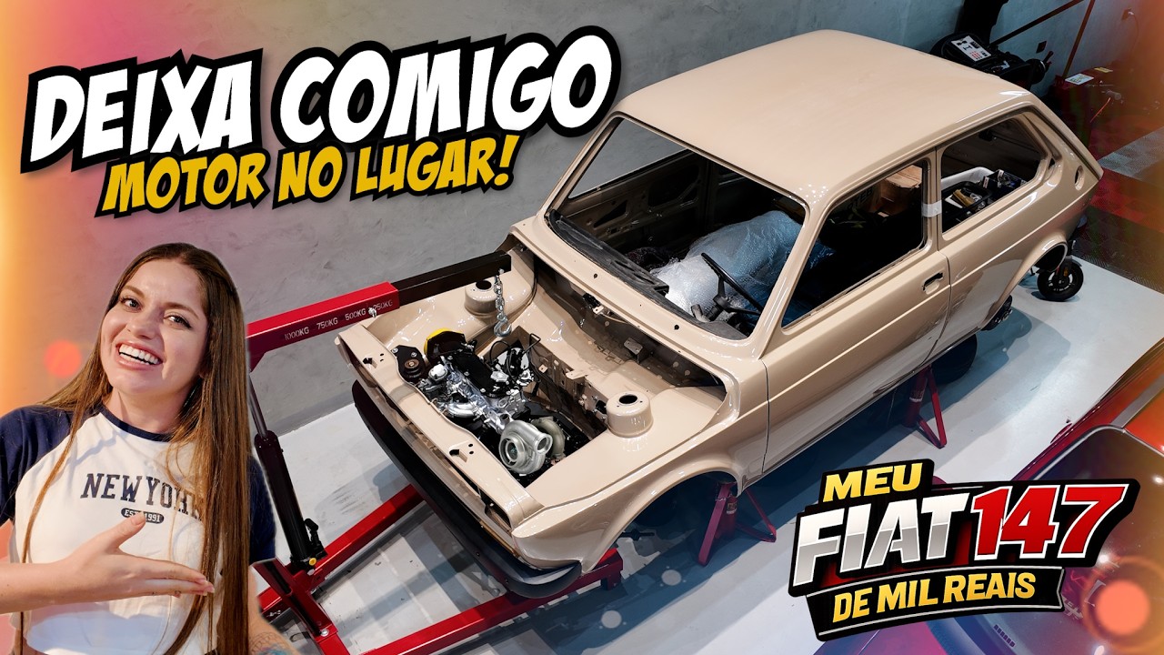 FRIO NA BARRIGA QUASE DEU RUIM NO FIAT 147! MOTOR NO LUGAR - MEU FIAT 147 DE MIL REAIS