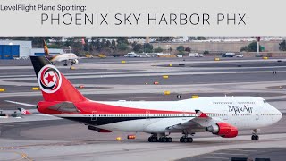 4K: Phoenix Sky Harbor PHX Plane Spotting: MaxAir Nigeria Boeing 747, British Airways A350