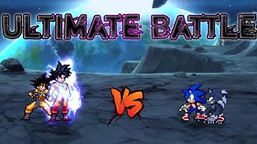 Goku DBS V3 (all form) & Goku Blizzard (all form) VS Sonic (New) & Sonic (Old) in Jump Force Mugen