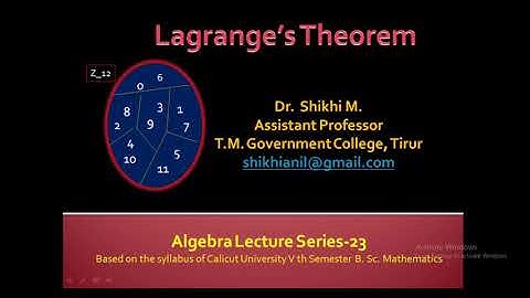 Algebra class 23-  Lagrange