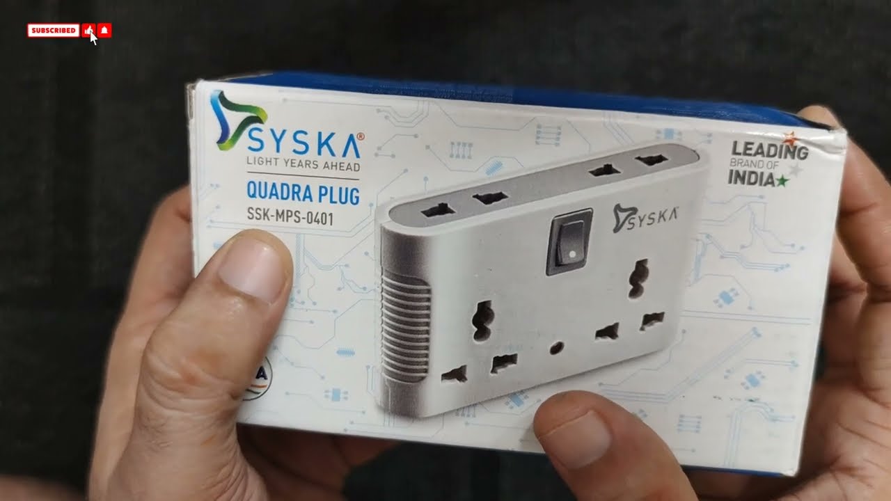 Syska Plug | Syska SSK-MPS-0401 6 A Three Pin Socket | syska quadra plug