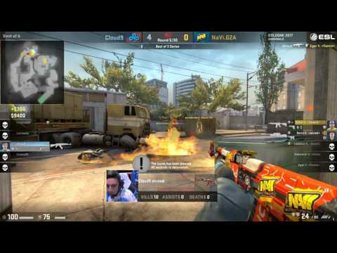 CLOUD 9 VS NA'VI - SHROUD INSANE 1V3!!