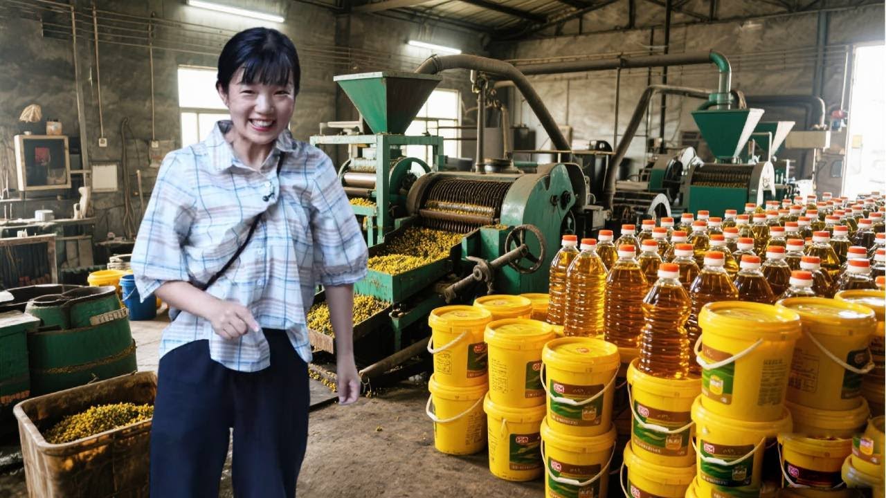 今天卖村里叔叔们的农产品，新鲜的菜籽油以及其他农产品一共卖了2400，太开心了！#农村生活#卖菜