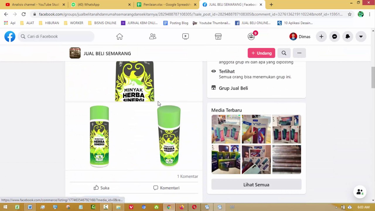 CARA MENGETAHUI POSTINGAN YANG DIKOMENTARI pada Grup Jual Beli Facebook dengan Cepat