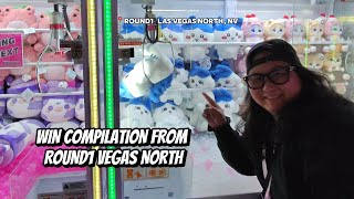 WIN COMPILATIONS FROM ROUND1 VEGAS NORTH #round1 #clawmachines #arcade
