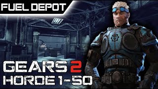 Gears of War 2 - Horde 1-50 Fuel Depot (No Commentary - Longplay)
