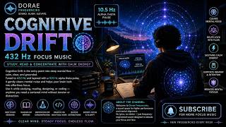Cognitive Drift | 432 Hz Focus Music | Study, Read & Concentrate with Calm Energy