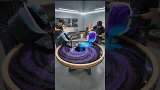 Event Horizon Bloom — Galaxy Black Hole Resin Table#trending