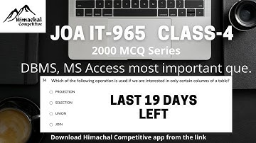 JOA IT 965: Most important questions (MCQs)