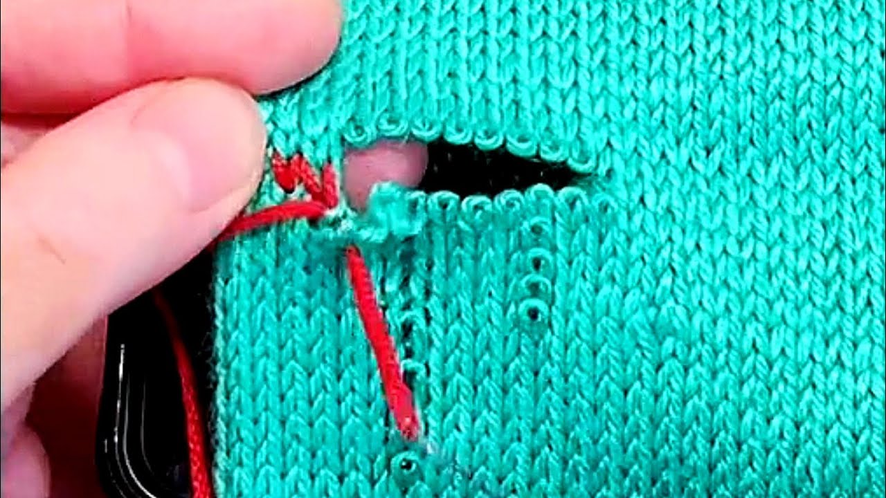 How to Invisibly Repair a Hole in a Knitted Sweater at Home Yourself ...