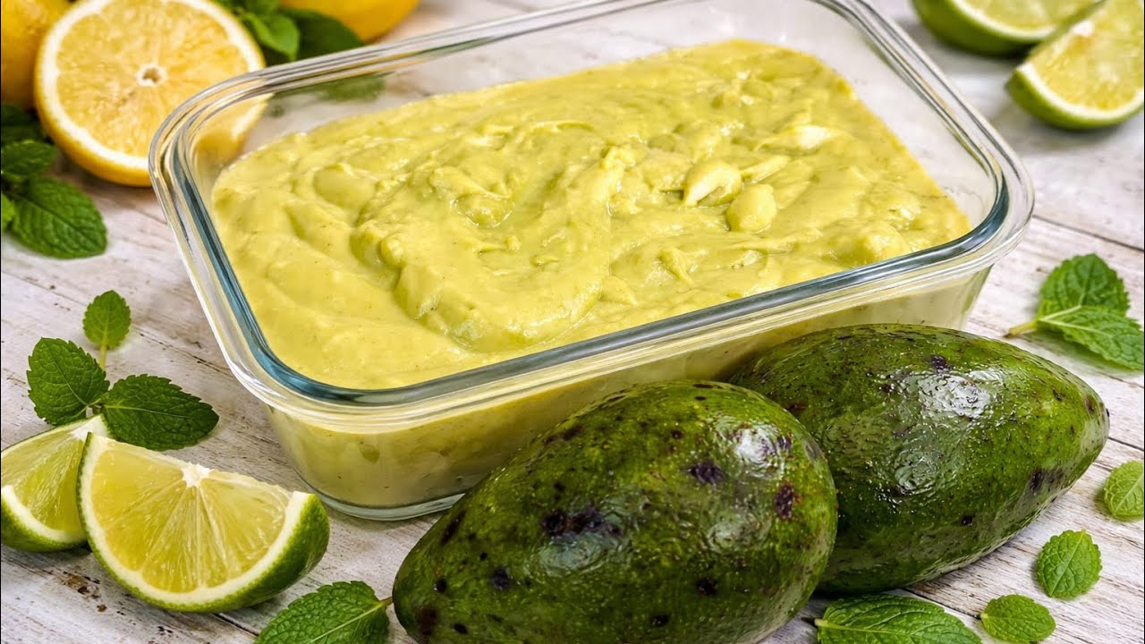 Como fazer creme de abacate com sorvete de creme 